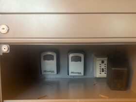 Key safe installed inside a Swiss post box or milk box without drilling